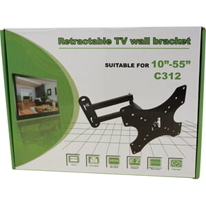 Svingbart veggfeste TV m/arm 10 kg