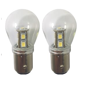 1852 LED lanternepære BAY15D Ø25x48 mm 10-36V 1,2/15W hvit