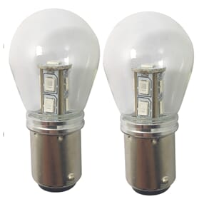 1852 LED lanternepære BAY15D Ø25x48 mm 10-36V 1,2/15W grønn