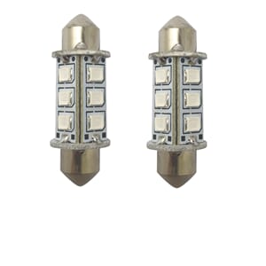 1852 LED lanternepære festoon 37 mm hvit 2-pk