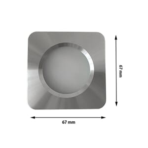 Spot LED firkantet 3,5W - 67mm