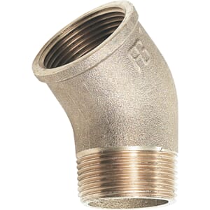 45gr Bend innv/utv. gjenger, messing 3/4"